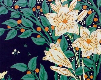 Lilies ceramic decal waterslide transfer for ceramics tiles glassfusing enameling beads and mosaic firing temperature 1400-1562 ºF