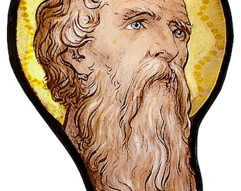 Church window fragment, prophet stained glass fragment, prophet stained glass, stained glass fragment, antique stained glass, glass