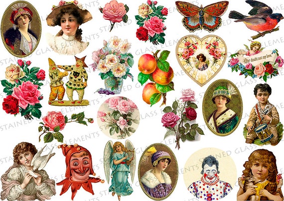 Ceramic decals, victorian, fusible transfers, victorian decals, ceramic decals, ceramic decal sheet, fun decals, keraamiline kleebis, decal