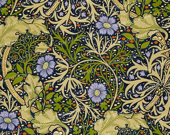 William Morris ceramic decal floral motif Pre-Raphaelites waterslide transfer for ceramics glassfusing and enameling firing at 1400F or 760C