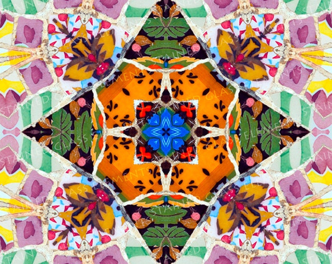 Ceramic transfer Mosaic, size 10 x 10cm (3.94 x 3.94 inch), firing temperature 1400-1562 ºF, ceramic decal tile, mosaic ceramic decal, decal