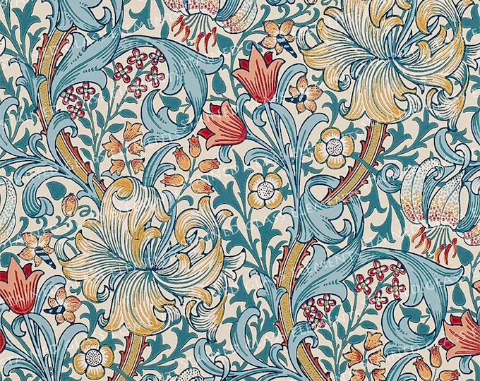 William Morris ceramic decal, fine art ceramic decals, Pre-Raphaelite ceramic decals, ceramic decal sheet, arts and crafts, ceramic transfer