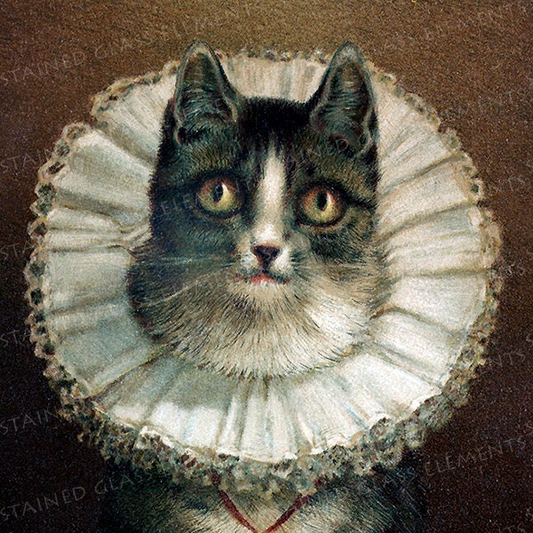 Cat ceramic decal, cat, decals fusible, funny cat decal, victorian decals, decals enameling, funny decals, cat ceramic transfer, pendants