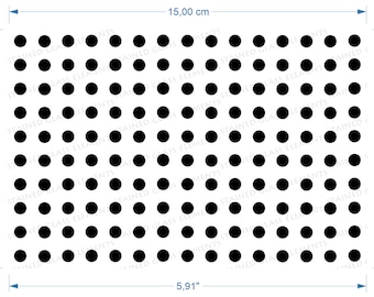 Black dots ceramic decal polkadot sheet fusible transfers for decoration ceramics glass fusing tiles flamework or enameled copper 730-850 ºC
