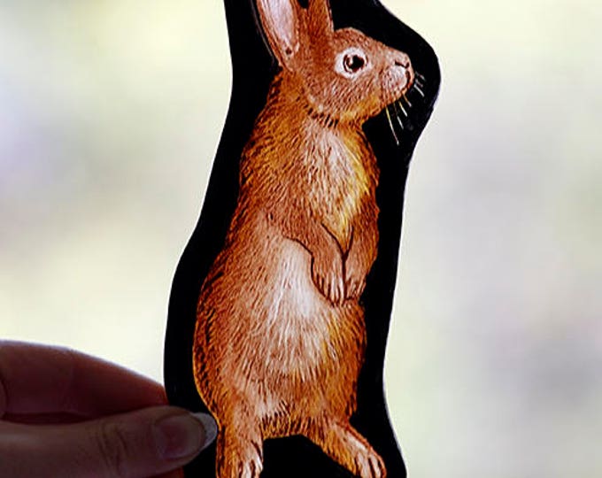 Rabbit stained glass fragment, kilnfired, stained glass rabbit motif, rabbit, medieval glass, rabbit suncatcher, rabbit glass fragment, gift