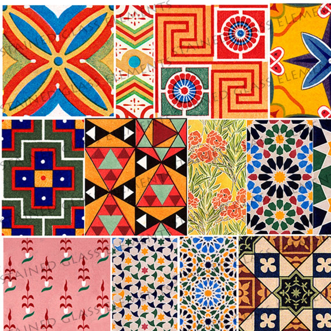 Ceramic Decals Motifs Ornaments Patterns Geometry Ceramic Etsy