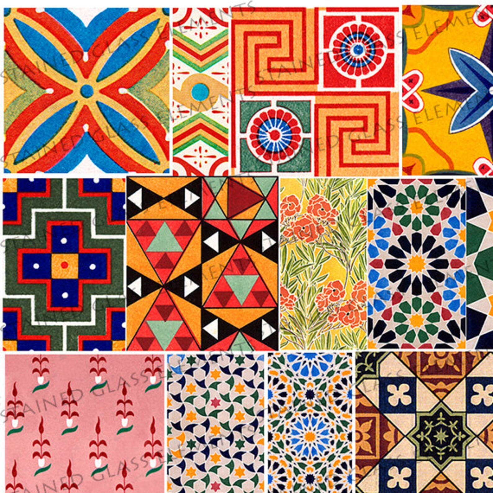 Ceramic Decals Motifs Ornaments Patterns Geometry Ceramic Etsy