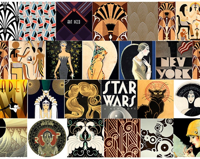 Ceramic decals, Art Deco, fusible transfers, decal sheet, ceramic decal sheet, art deco ceramic decals, ceramic decals for pendants, decals
