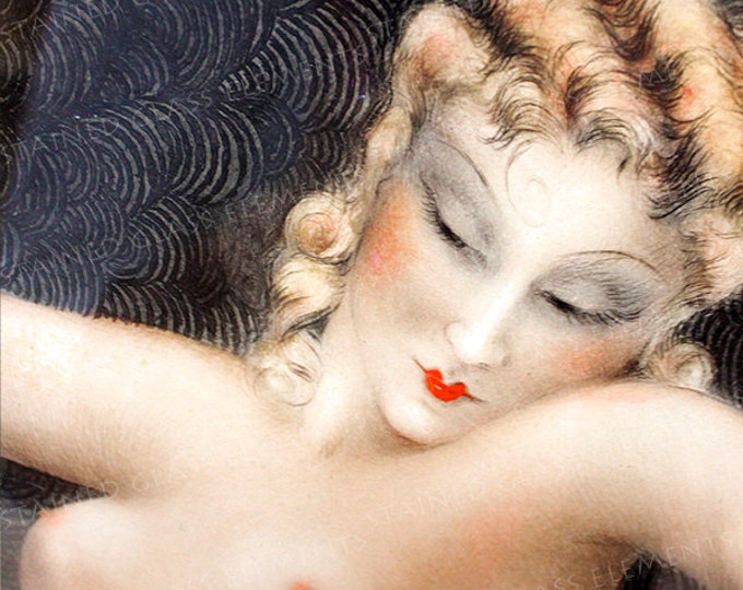 Louis Icart ceramic decals, ceramic decals 1400-1562 ºF, Louis Icart, ceramic decals, burlesque ceramic decal, erotic ceramic decals, erotic