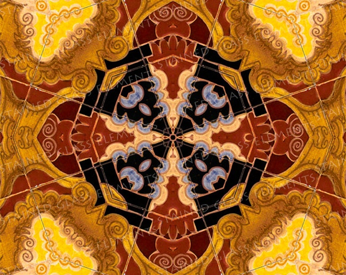 Ceramic transfer Art Nouveau, size 10 x 10cm (3.94 x 3.94 inch), firing temperature 1400-1562 ºF, jugendstil ceramic decal tile, transfers