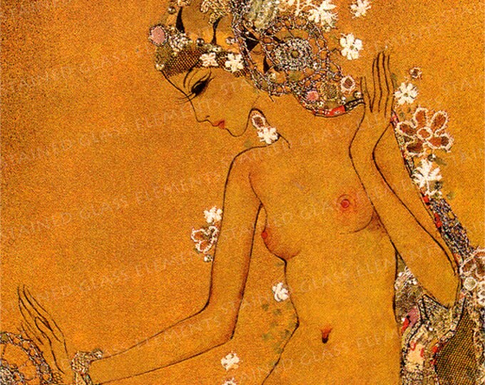 Sulamith Wülfing ceramic decal Size 10 x 10cm (3.94 x 3.94 inch) Firing temperature: 760-850 ºC (1400-1562 ºF), ceramic transfer, chastity