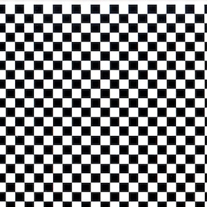 Könnte beinhalten: Ein sich wiederholendes Muster aus schwarzen und weißen Quadraten, das ein Schachbrettmuster bildet. Die Quadrate sind gleichmäßig groß und in einem Raster angeordnet, das die gesamte Oberfläche bedeckt. Das kontrastreiche Muster ist visuell auffällig.