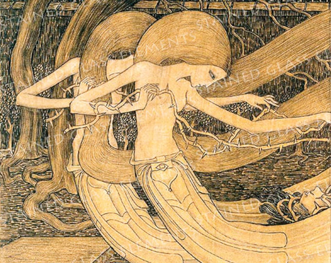 Decals fusible, symbolism, fusible decals, Jan Toorop ceramic decals, fusible transfers, glass decals, decals for enamelling, Jan Toorop,
