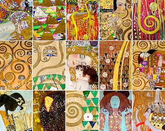 Klimt decals, ceramic decals, colourful decals, Klimt, decals jewelry, decals enamel, decals ceramics, decals glass fusing, small decals