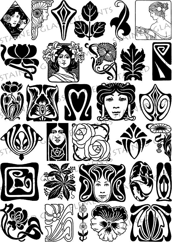 Black Ceramic Decals Fusible Transfers Transfers Fusing Art - Etsy