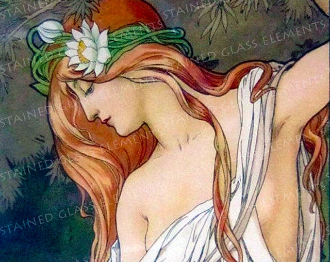Art Nouveau ceramic decals, girl, beauty, decorative ceramic decal, jugendstil ceramic decal, spring ceramic decal, jugendstil, 1400-1562 ºF