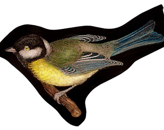 Great Tit  stained glass fragment, kilnfired glass, bird motif, bird, Great Tit suncatcher, Great Tit, Kohlmeise, nice gift, original gift