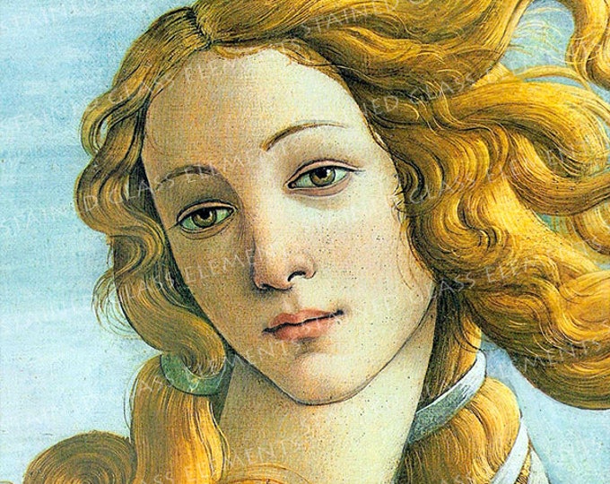 Botticelli ceramic decal, Venus, renaissance decals, portrait of a young woman, ceramic transfers, renaissance, ceramic decals 1400-1562 ºF