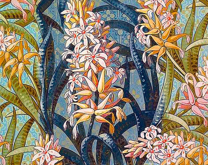 Flower ceramic decal, Walter Crane ceramic decals, flower ceramic transfers, decals for glass, decals for ceramics, decals for enamelling