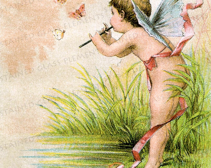 Fairy ceramic decal, fairie ceramic transfer, ceramic transfer, 1400-1562 ºF, fairie decal, 750-850ºC, decals pendants, decals for enameling