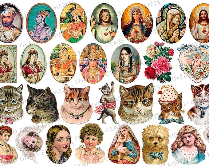Ceramic decals, victorian,  fusible transfers, transfers fusing, victorian ceramic decals, decals for hot glass, decals for beads