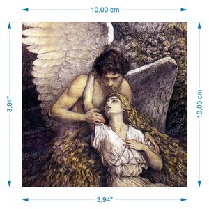 Angel ceramic decal mytology symbolism fairytale fusible transfers for decoration of ceramics glass fusing tiles and enameling copper