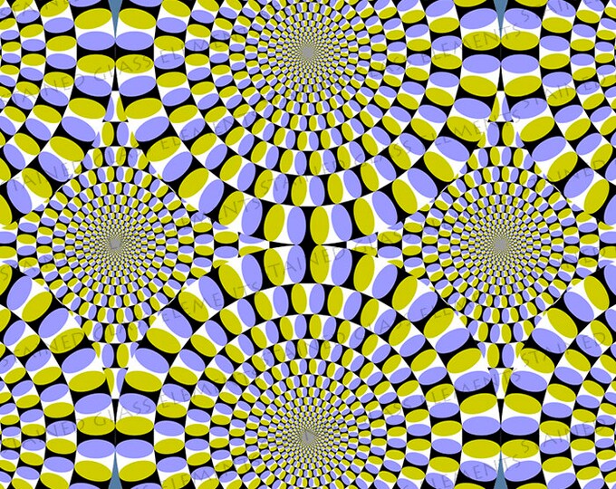 Optical Illusion ceramic decal beautiful waterslide transfer for ceramics tiles glass fusing enameling mosaics beads firing at 1400-1562 ºF
