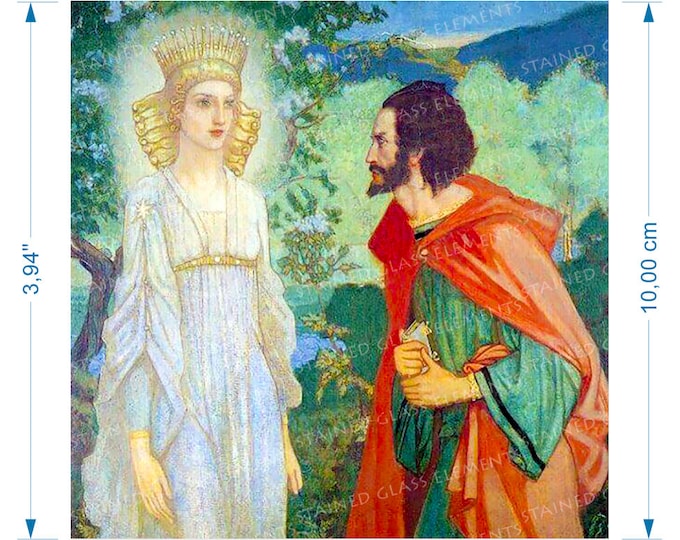 Merlin and the Fairy Queen ceramic decal symbolism Duncan fusible transfers decoration of ceramics glass fusing tiles and enameling copper
