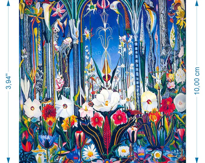 ceramic decal for ceramics glass fusion and enameling firing temperature 760-850 ºC (1400-1562 ºF) visionary art spiritual Stella Flowers