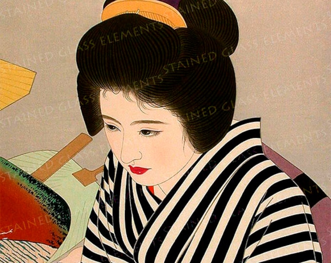 Japan ceramic decals, Japanese ceramic decals, decals sheet, Japan, geisha ceramic decals, ceramic decal sheet, Geisha decals, Japan, geisha