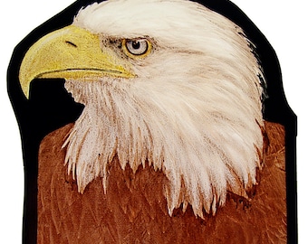Bald eagle stained glass, kilnfired, glass painting, eagle suncatcher, eagle glass fragment, suncatcher, stained glass fragment, bald eagle