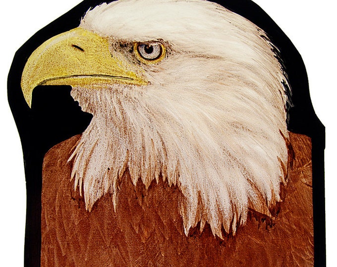 Bald eagle stained glass, kilnfired, glass painting, eagle suncatcher, eagle glass fragment, suncatcher, stained glass fragment, bald eagle