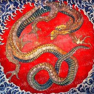 Dragon ceramic decal, Japanese dragon, decals fusible, dragon decal, fusible transfers, decals enamel, ceramic transfer, decal pendant,ドラゴン