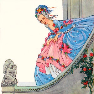 Cinderella ceramic decal, Cinderella, waterslide transfers, image transfers, decals glass, decals for ceramics, enamelling, fairytale decals