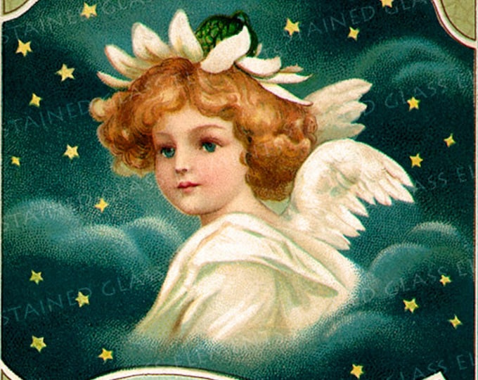 Ceramic decal, Angel,1400-1562 ºF, ceramic transfer, 750-850ºC, glass, Christmas ceramic decal, Keramik-Aufklebers, décalque en céramique