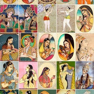 Indien dekaler, keramikdekaler, mughal dekaler, smycken dekaler, emaljering dekaler, keramik dekaler, glasfusing dekaler, exotiska dekaler, indisk flicka