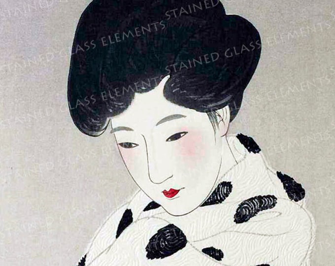 Japan decal, ceramic decals sheet, decals sheet, Japan, geisha ceramic decal, ceramic decal sheet, Geisha decals, vintage Japan, セラミックデカール