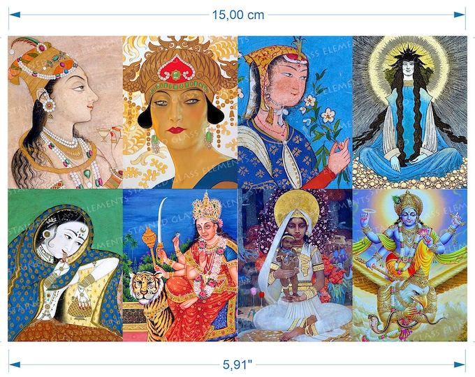 Exotic ceramic decals divine portraits goddess fusible art quality waterslide transfers for ceramics glass fusing enameling and lampwork