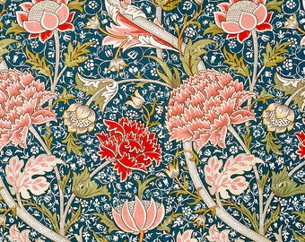 William Morris ceramic decal floral motif Pre-Raphaelites waterslide transfer for ceramics glassfusing and enameling firing at 1400F or 760C