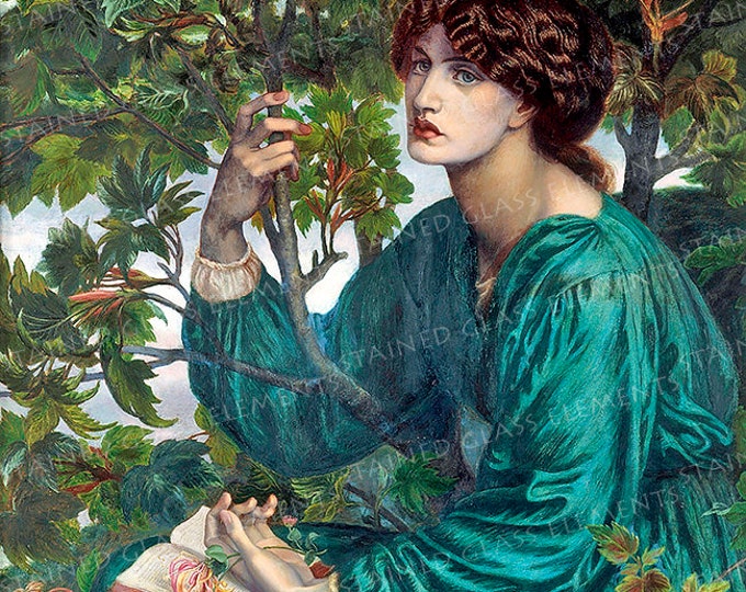 Preraphaelites ceramic decal waterslide transfer for ceramics tiles glassfusing enameling beads and mosaic firing temperature 1400-1562 ºF