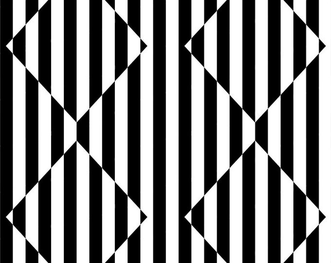 Optical illusion black ceramic decal waterslide transfer suitable for ceramics glass fusing enameling beads and jewelry firing 1292-1562 ºF
