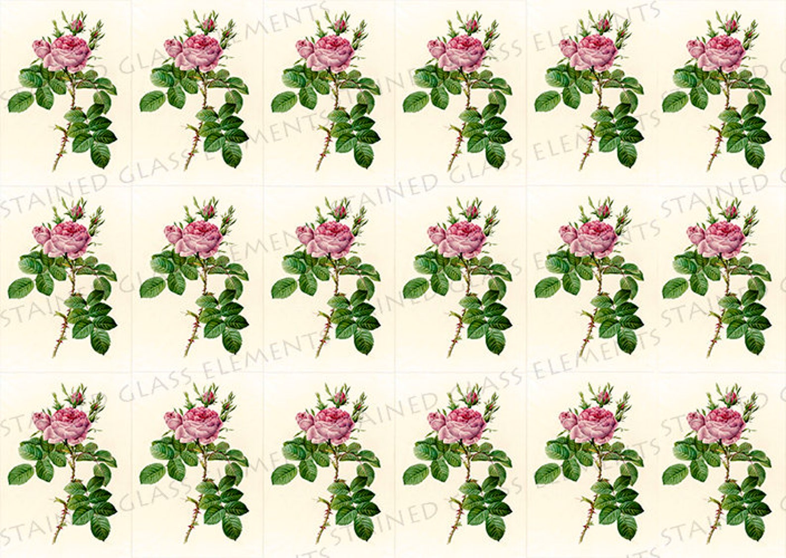Roses ceramic decals flower decals rose ceramic transfer Etsy