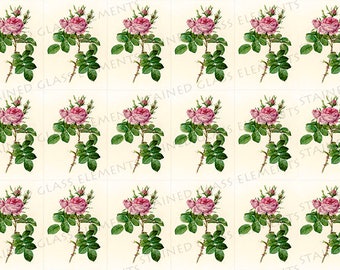 Adesivos de rosas para cerâmica, adesivos de flores, transferência de rosas para cerâmica, transferência de flores para cerâmica, transferências termocolantes, folha de adesivos, adesivo de rosas cor-de-rosa, rosa