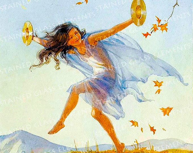 Dancing Girl ceramic decal waterslide transfer for ceramics tiles glassfusing enameling beads and mosaic firing temperature 1400-1562 ºF