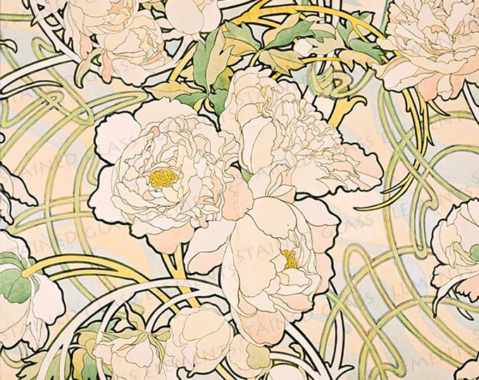 Mucha ceramic decals, ceramic decals 1400-1562 ºF, Alphonse Mucha, ceramic decals, art nouveau ceramic decals, ceramic decals, jugendstil