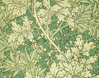 William Morris ceramic decal floral motif Pre-Raphaelites waterslide transfer for ceramics glassfusing and enameling firing at 1400F or 760C