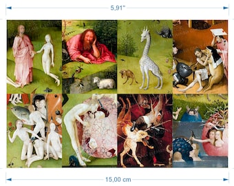 Hieronymus Bosch ceramic decals waterslide transfers for decoration of ceramics glassfusing enameling firing temp 720-800 ºC or 1328-1472 ºF