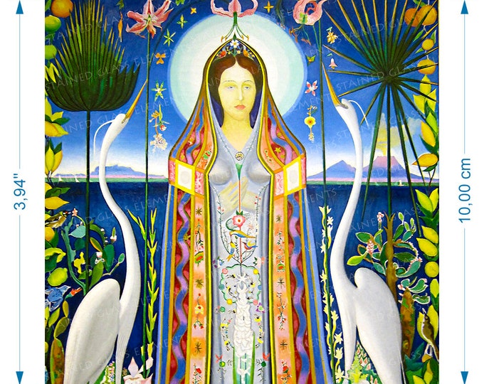 ceramic decal for ceramics glass fusion and enameling firing temperature 760-850 ºC (1400-1562 ºF) visionary art Stella Purissima