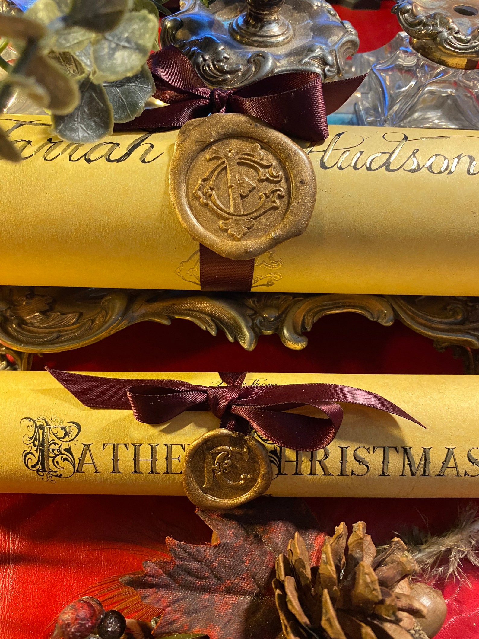 Antique Scented Gold Embossed Parchment Calligraphy Letter in Etsy