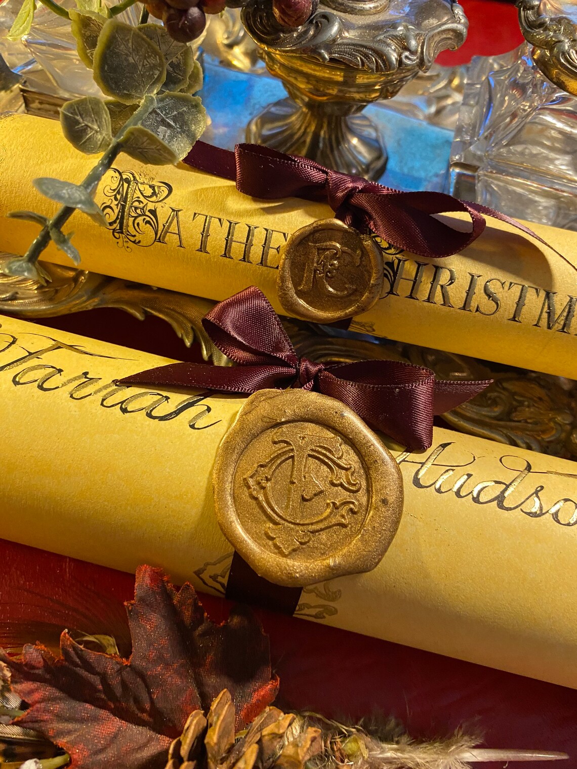 Antique Scented Gold Embossed Parchment Calligraphy Letter in Etsy